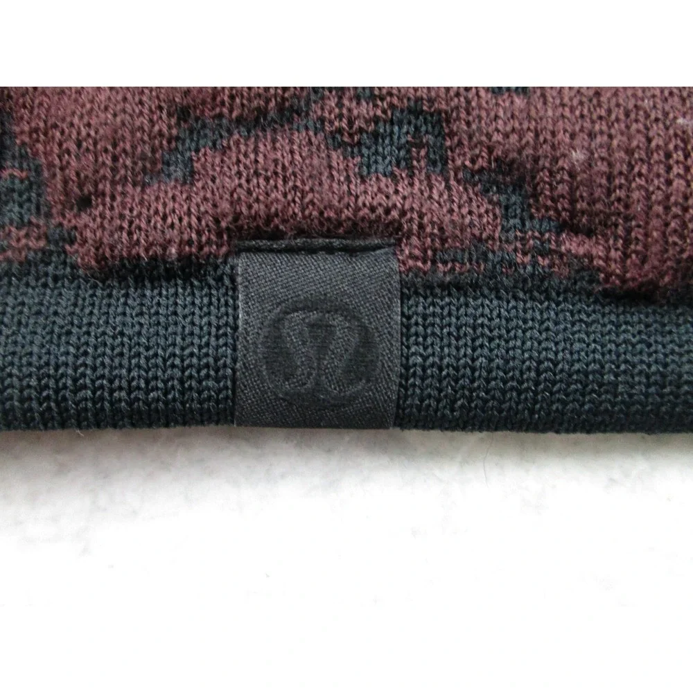 NWT Lululemon Jacquard Multi-Texture Sweater Womens Sz 6 Red Merlot Merino Wool‎